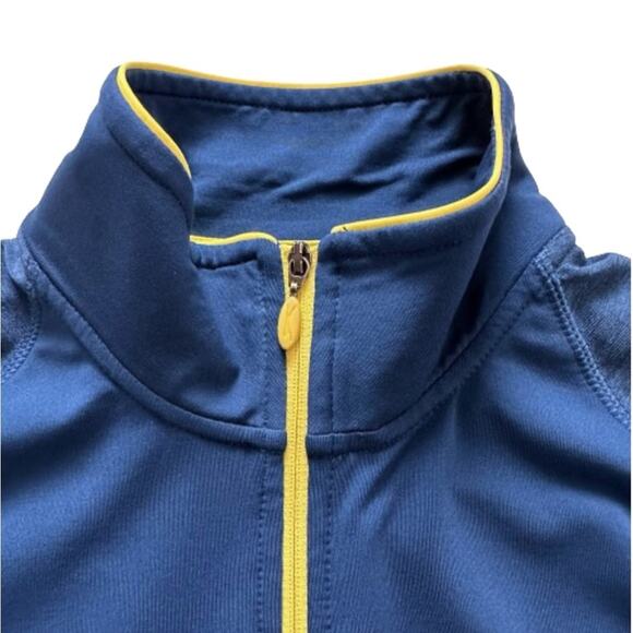 Slazenger Blue Yellow Trim Zip Front Pockets Golf Active Workout Jacket Size XS - Picture 13 of 13